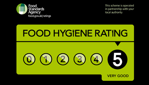 Food Hygiene rating (5/5)